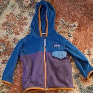 Patagonia Kids Blue and Purple Zip-Up Hoodie